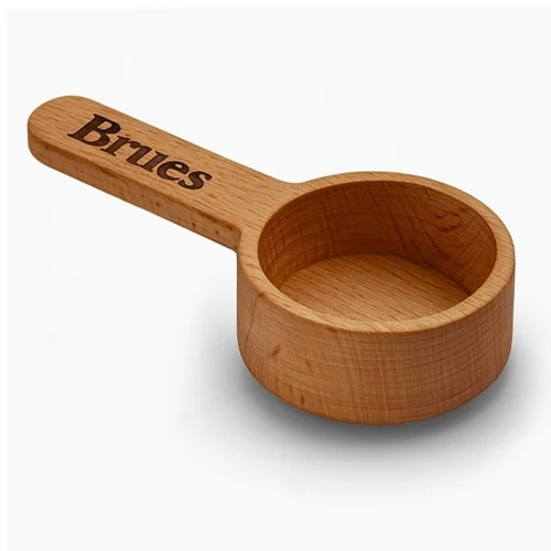 Brues Tan Wooden Coffee Scoop